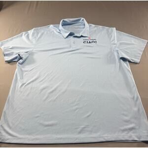 Port Authority Men’s XL Polo Shirt Light Blue Sanpellegrino CIAO Embroidered